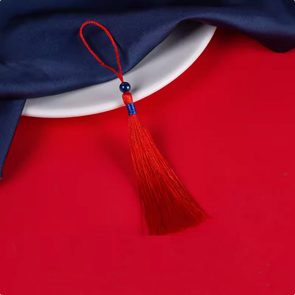 13cm Nylon Red Tassels With Beads