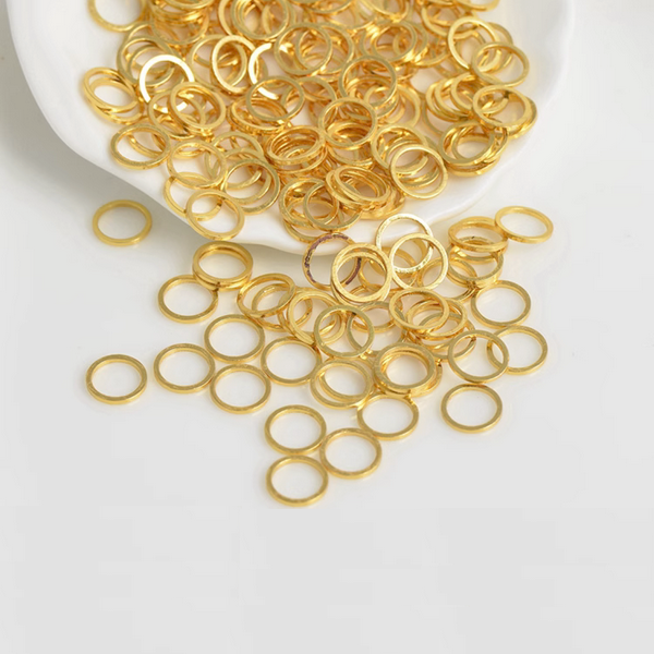 10pcs Brass 4mm Jump Ring (Closed Loop)- Gold Plated- AMRG-01
