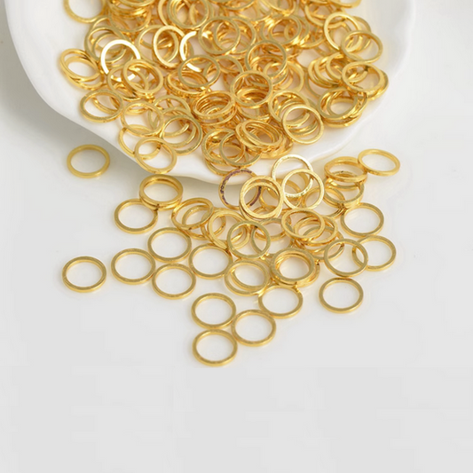 10pcs Brass 4mm Jump Ring (Closed Loop)- Gold Plated- AMRG-01