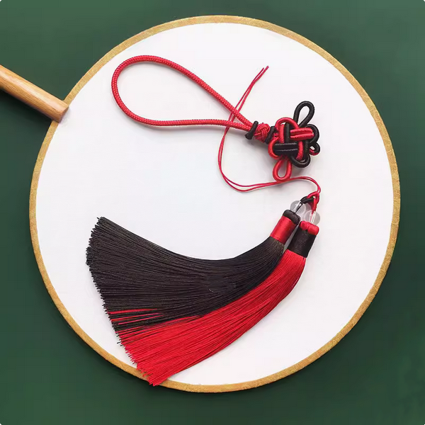 Double Tassel With Chinese Lucky Braiding Knot Hanging