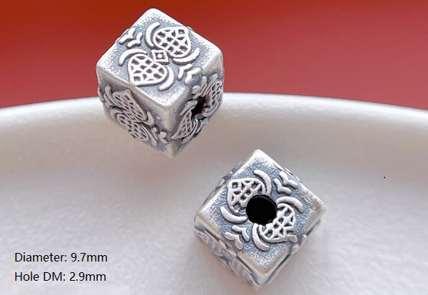 Sterling Silver Squares Curving Spacers