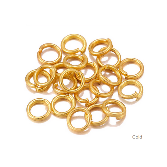 50pcs Brass 3mm Jump Ring (Open Loop)-Gold Plated- AMKG-01