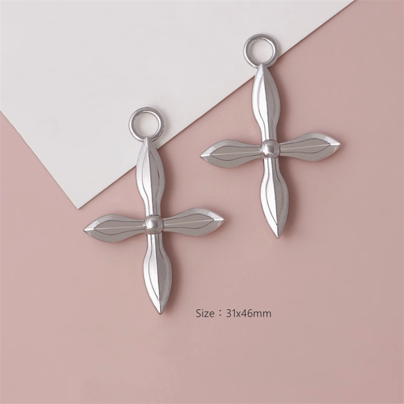 Alloy Platinum Plated Gothic Style Big Cross Pendants