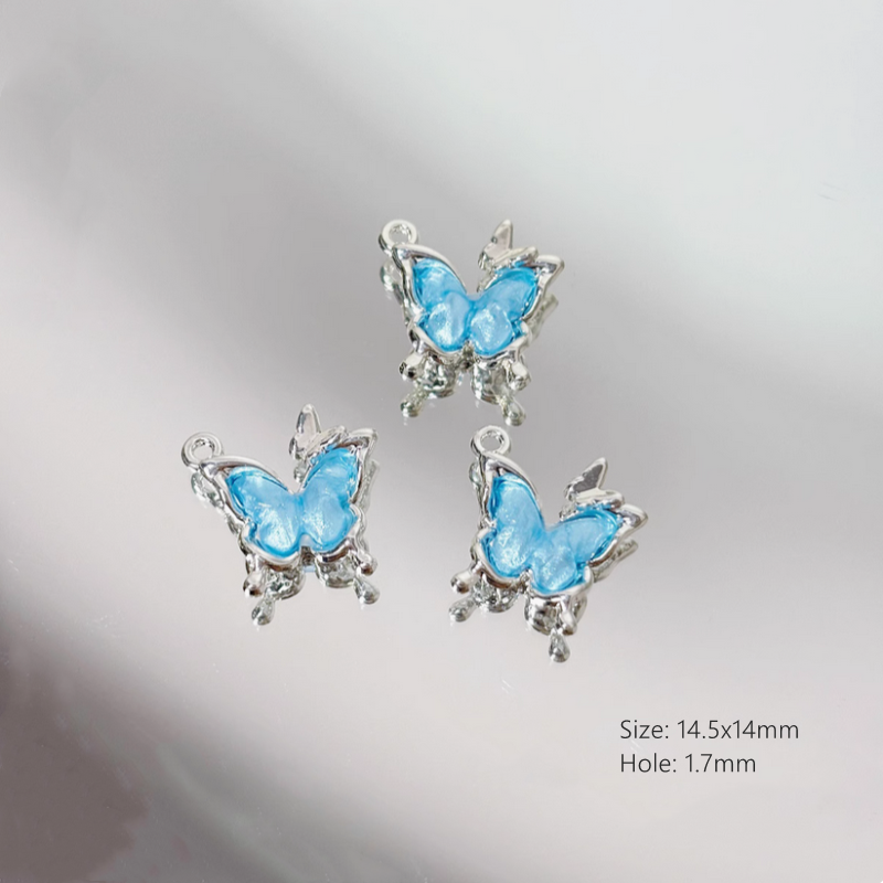 Alloy Pendants With Resin Blue Fairy Fantastic Charms Accessories
