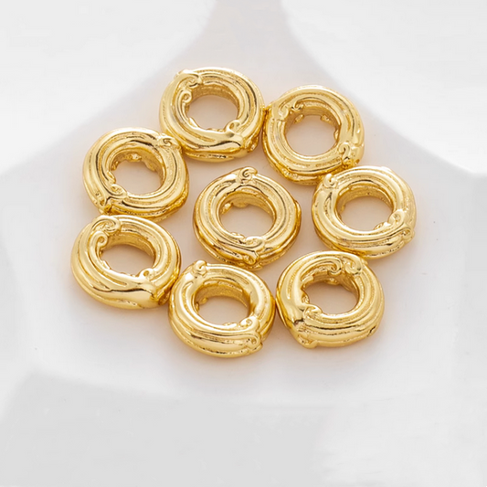 Alloy 12mm Long Round Spacer - Gold Electroplated - AMLF-02