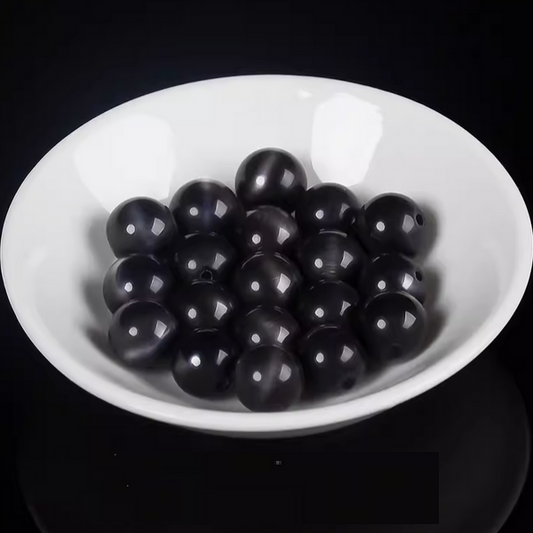 Opals Round Beads -Black (OPLB)