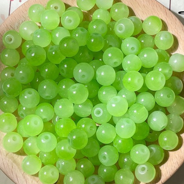 20pcs Glass Beads imitation Jade Beads