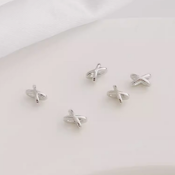 5pcs Alloy X Star Trails Shape Spacer Piece