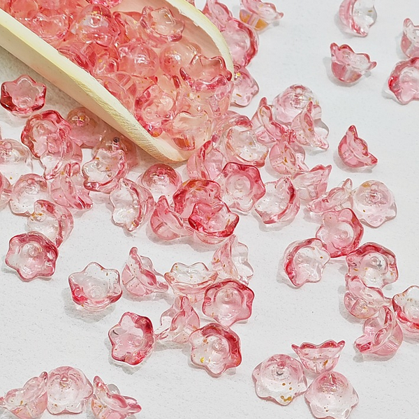 20pcs Glass Spacer Lily Of The Valley Receptacle Partition Beads