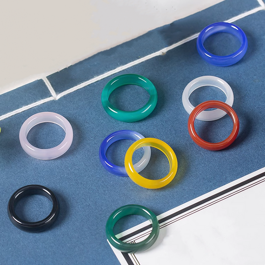 23mm Agate Ring Finger Necklace Ring