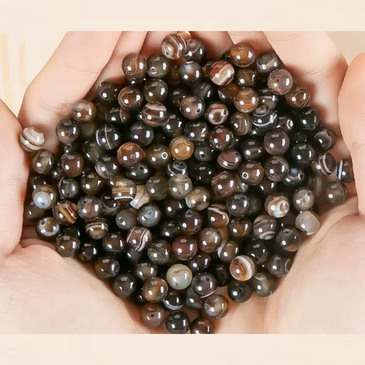 12mm Agate Round Texture Beads