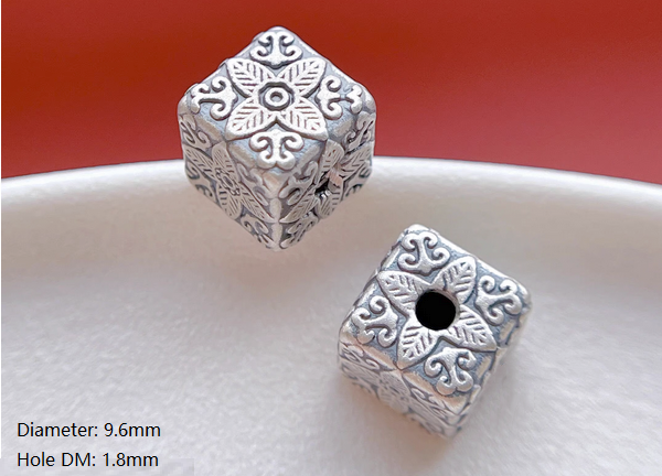 Sterling Silver Squares Curving Spacers