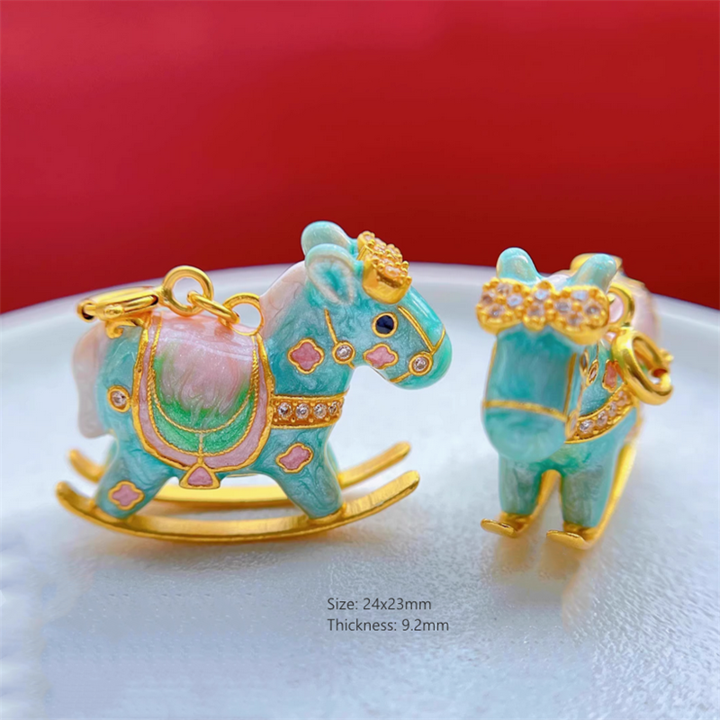 925 Sterling Silver Enamel Colorful Carousel Fun Charms