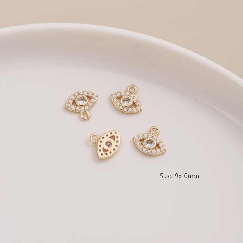 Brass 14K Gilded Zircon Necklace Bracelet Pendants Collection