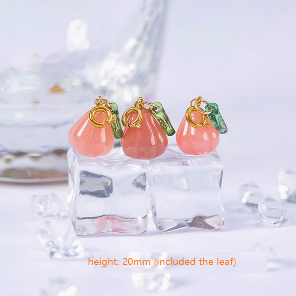Cute Agate Made Pendants Fruit And Flower