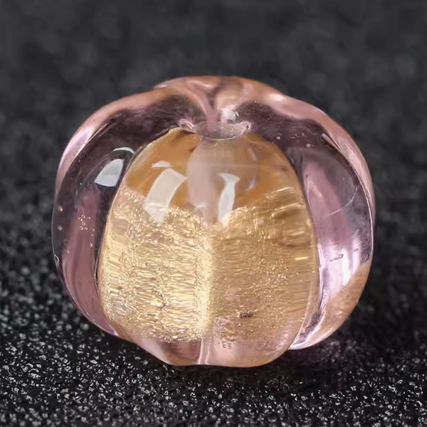 Glass Pumpkin Spacer Beads -GLKT-02