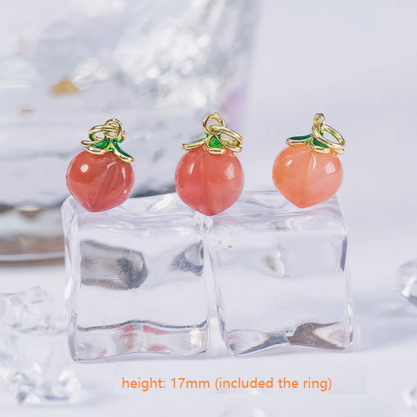 Cute Agate Made Pendants Fruit And Flower