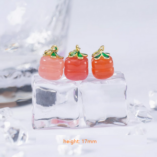 17mm Agate Persimmon Pendant- AGHS-04