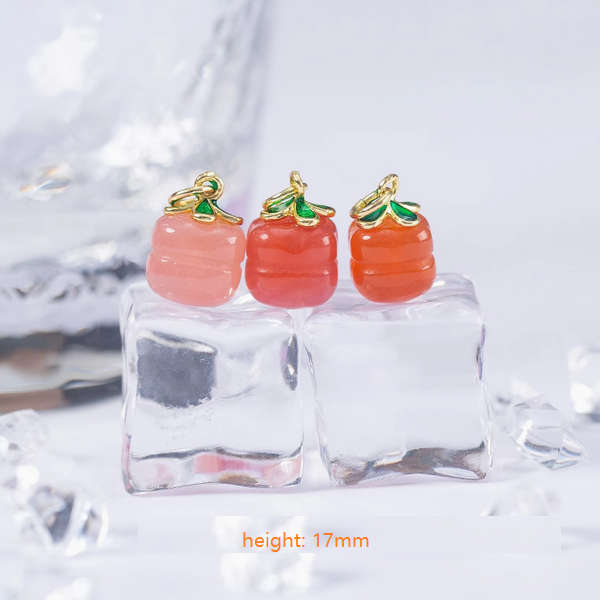 Cute Agate Made Pendants Fruit And Flower