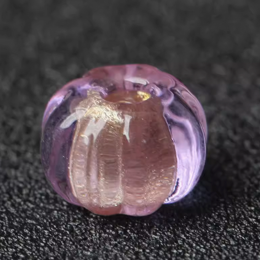 Glass Pumpkin Spacer Beads -GLKT-04