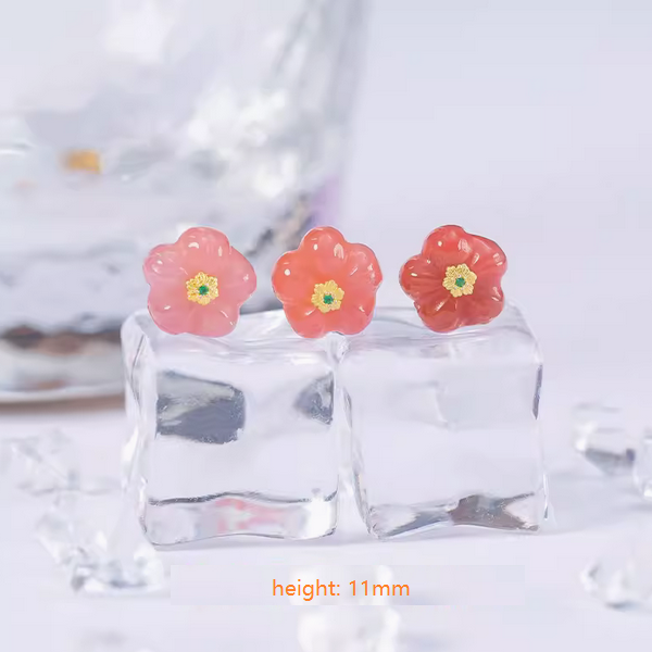 Cute Agate Made Pendants Fruit And Flower
