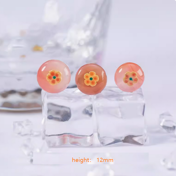 Cute Agate Made Pendants Fruit And Flower