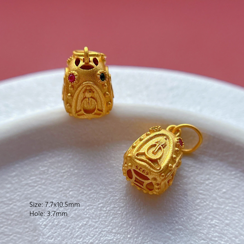 925 Silver 24K Gilded Charms Pendant For Necklace Bracelet