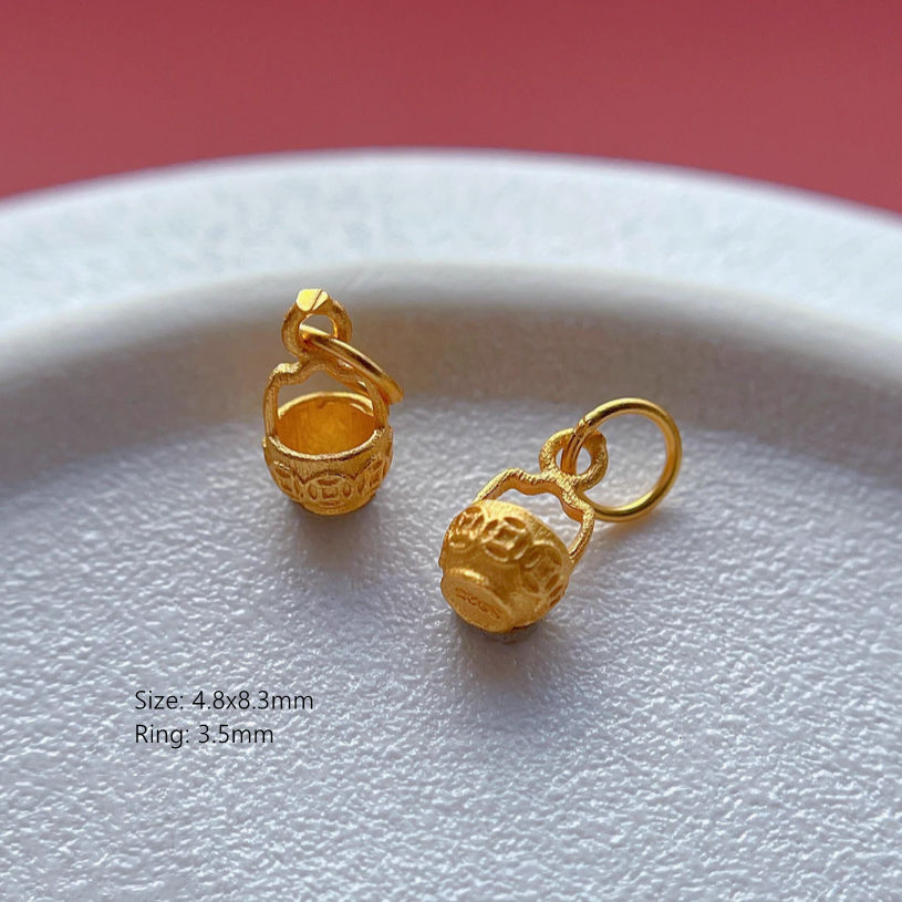 925 Silver 24K Gilded Charms Pendant For Necklace Bracelet