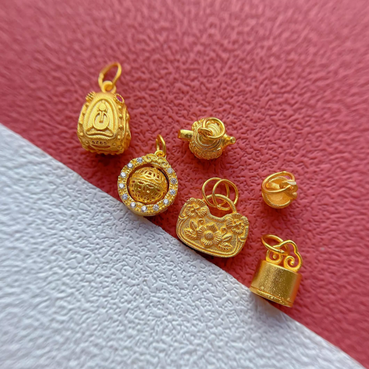 925 Silver 24K Gilded Charms Pendant For Necklace Bracelet