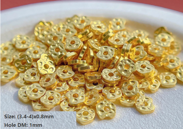 Sterling Silver Spacer Partition Piece, Gold Plated
