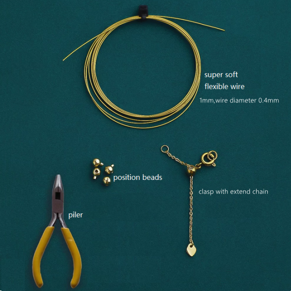 Soft Stainless Steel Wire Necklace ,Semi-Finished Set
