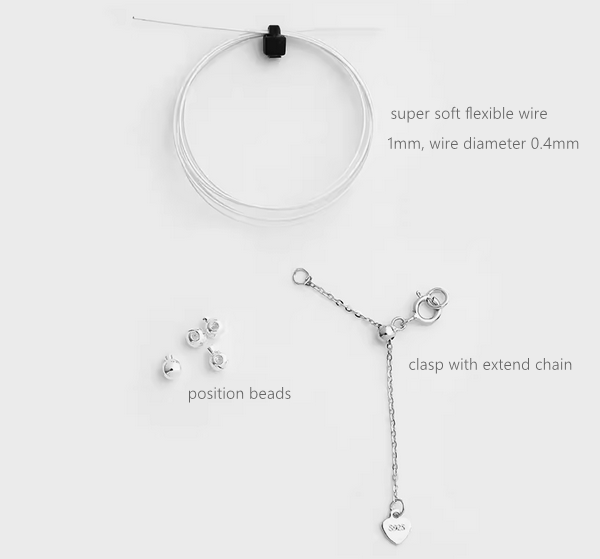 Soft Stainless Steel Wire Necklace ,Semi-Finished Set