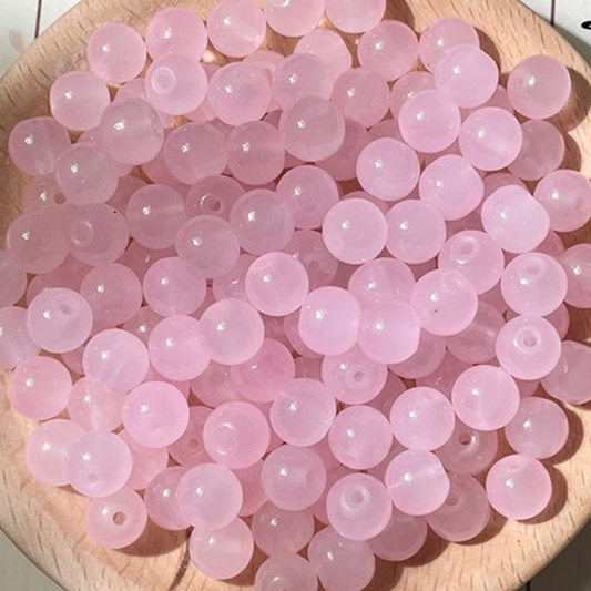 20pcs 8mm Glass Matt Beads -GLCZ-09