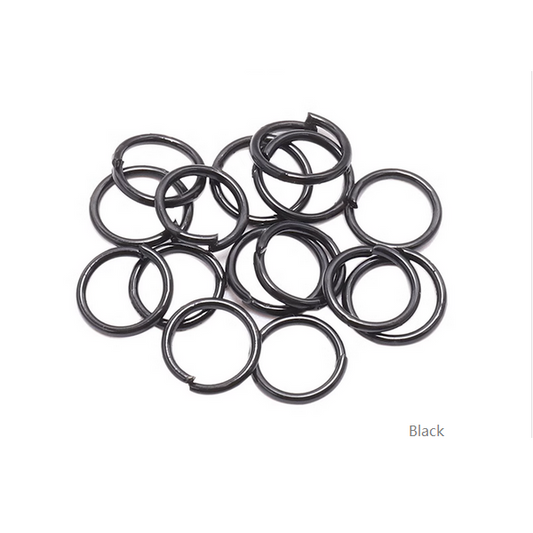 50pcs Brass 3mm Jump Ring (Open Loop)-Black Plated- AMKC-01