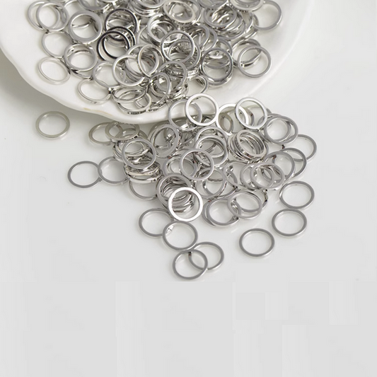10pcs Brass 4mm Jump Ring (Closed Loop)- Platinum Plated- AMRP-01