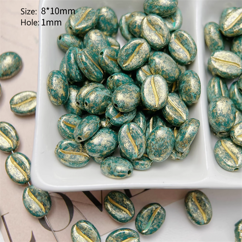 20pcs Coffee Bean Beads Ornament Handmaking Material