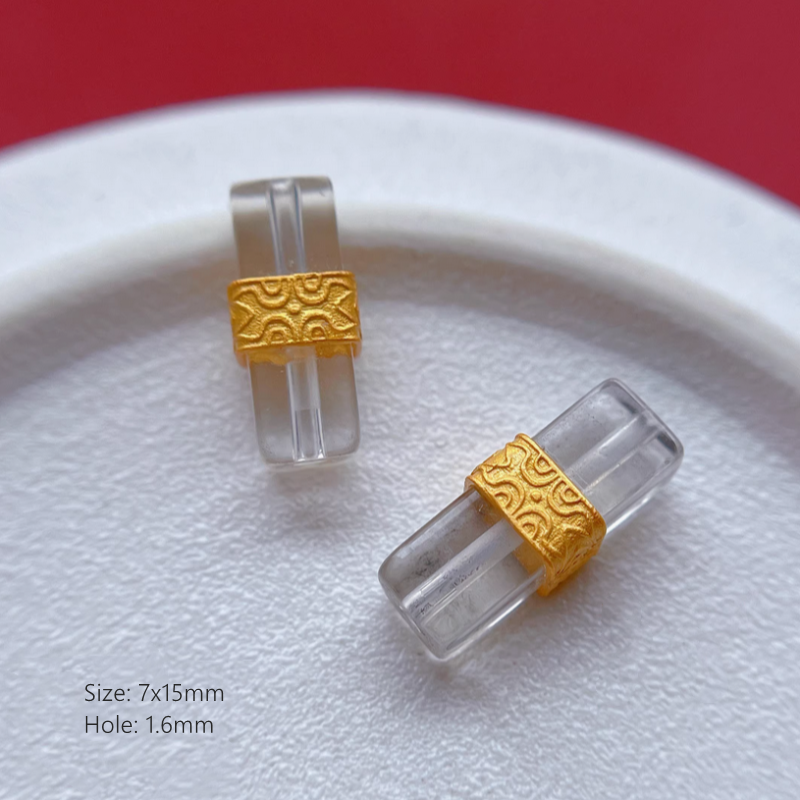 Nature Transparent Crystal Silver Gilded Base Spacers Partitions
