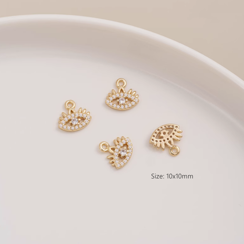 Brass 14K Gilded Zircon Necklace Bracelet Pendants Collection