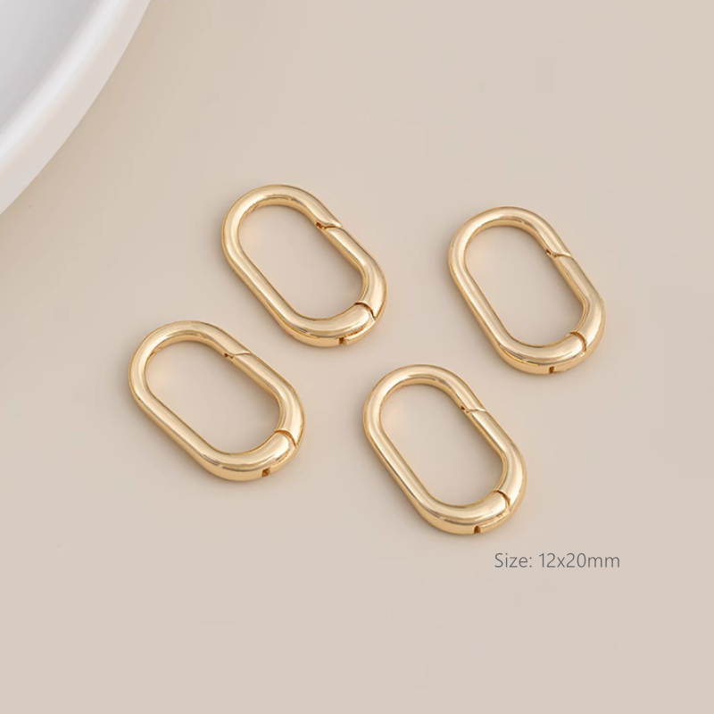 Color-Preserving Gold Gilded Round Oval Spring Clasp Jewelry Lobster Buckle Accessories