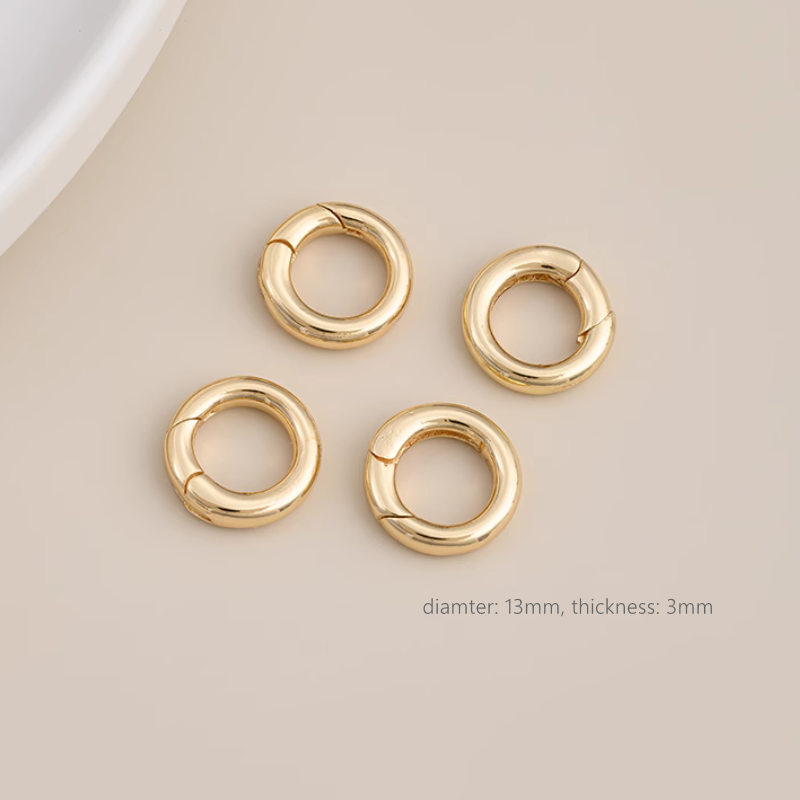 Color-Preserving Gold Gilded Round Oval Spring Clasp Jewelry Lobster Buckle Accessories