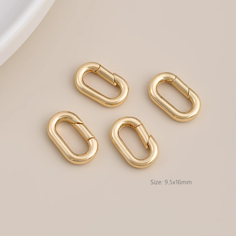 Color-Preserving Gold Gilded Round Oval Spring Clasp Jewelry Lobster Buckle Accessories