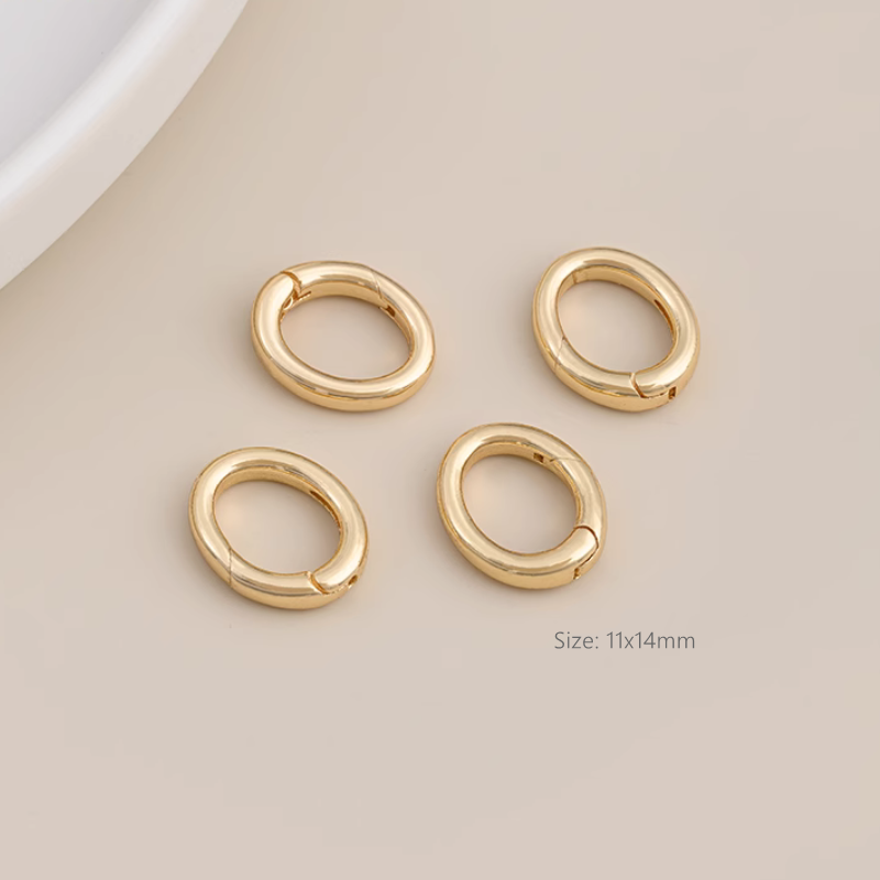 Color-Preserving Gold Gilded Round Oval Spring Clasp Jewelry Lobster Buckle Accessories