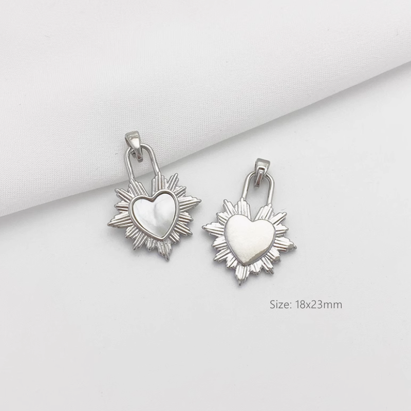 Brass Shell Gold Platinum Plated Jewelry Charms Pendant Piece