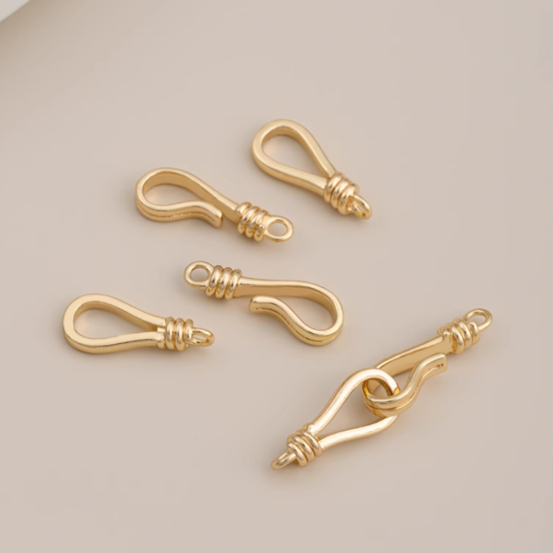 Brass Hook Clasp Gold Gilded Platinum Plated Necklace Bracelet Clasp