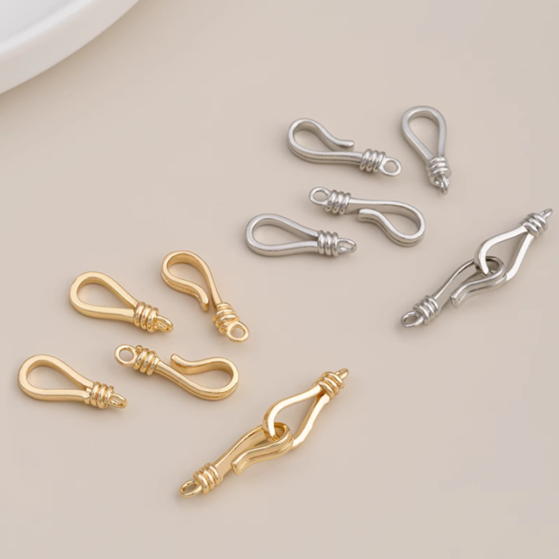 Brass Hook Clasp Gold Gilded Platinum Plated Necklace Bracelet Clasp