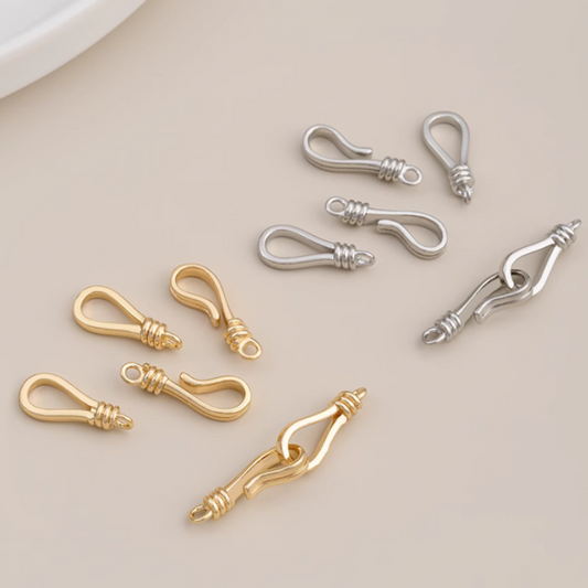 Brass Hook Clasp Gold Gilded Platinum Plated Necklace Bracelet Clasp
