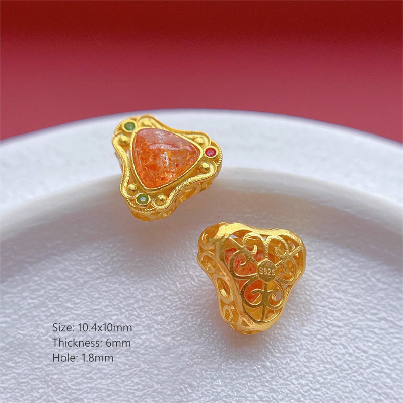 925 Silver Base Strawberry Quart Jewelry Charms Spacers