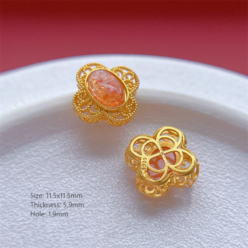 925 Silver Base Strawberry Quart Jewelry Charms Spacers