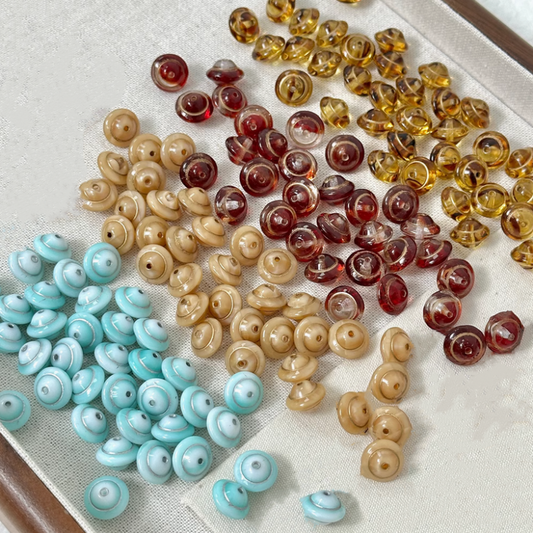 Glass UFO Shape Beads Unique Jewelry Spare Partitions