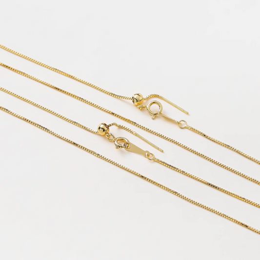Brass Length Adjustable Tiny Thin Style Necklace